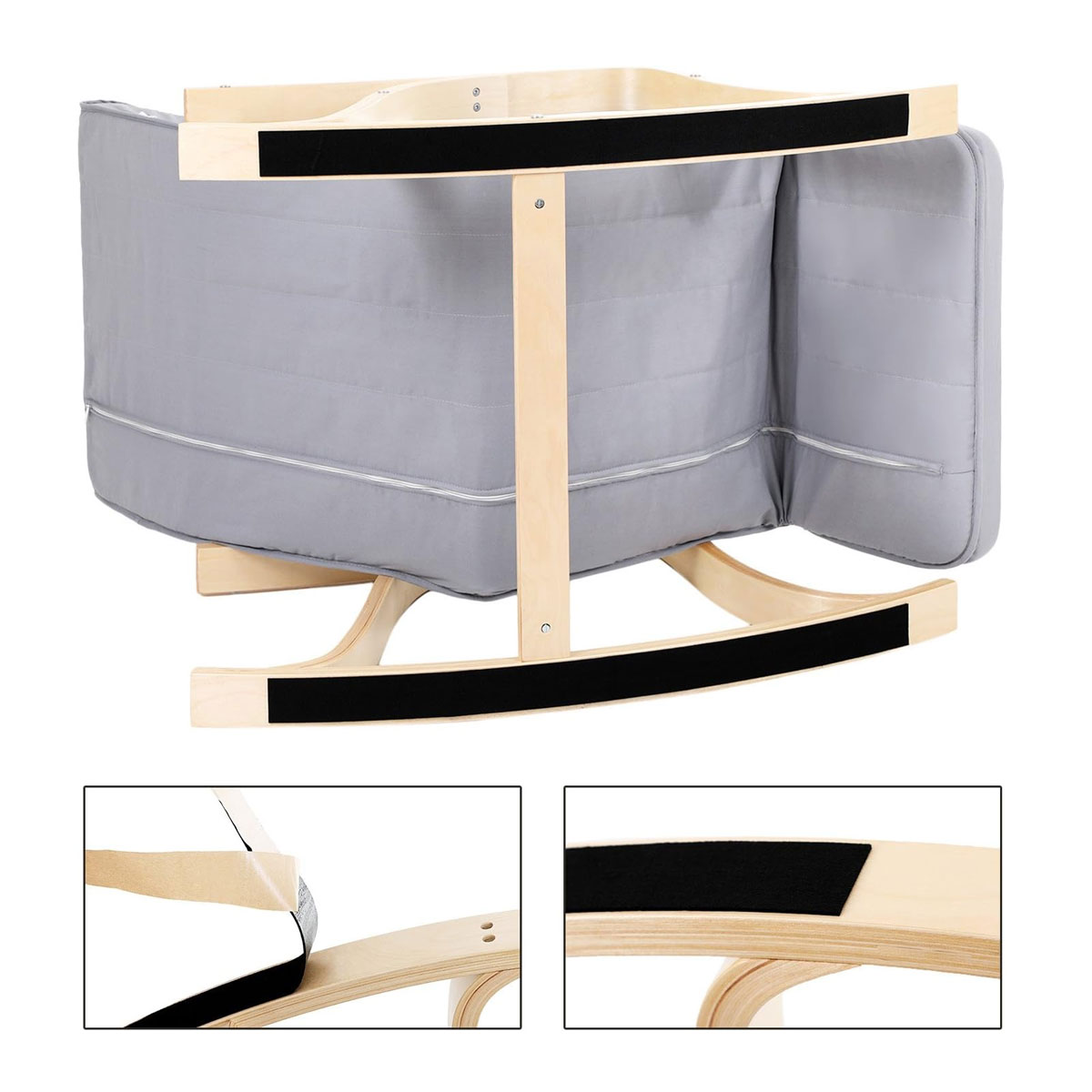 Κουνιστή Πολυθρόνα Relax (67X125X91) Songmics Lyy41G Έπιπλα Σαλονιού Πολυθρόνες Spitishop