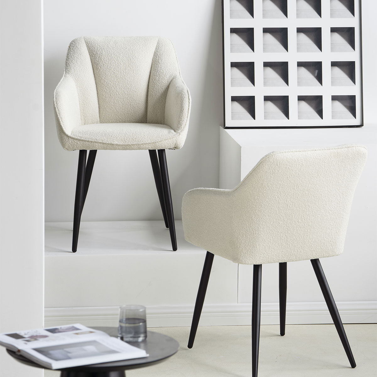 Καρέκλα Τραπεζαρίας (57x61x85) Spitishop Cadair Bukle Ecru