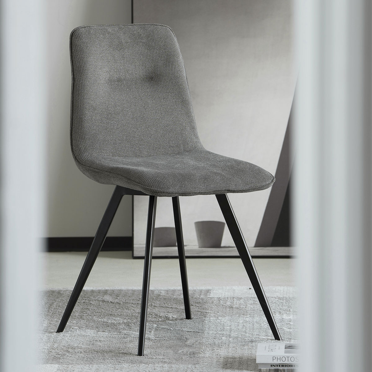 Καρέκλα Τραπεζαρίας (53x46x88) Spitishop Apyka Grey
