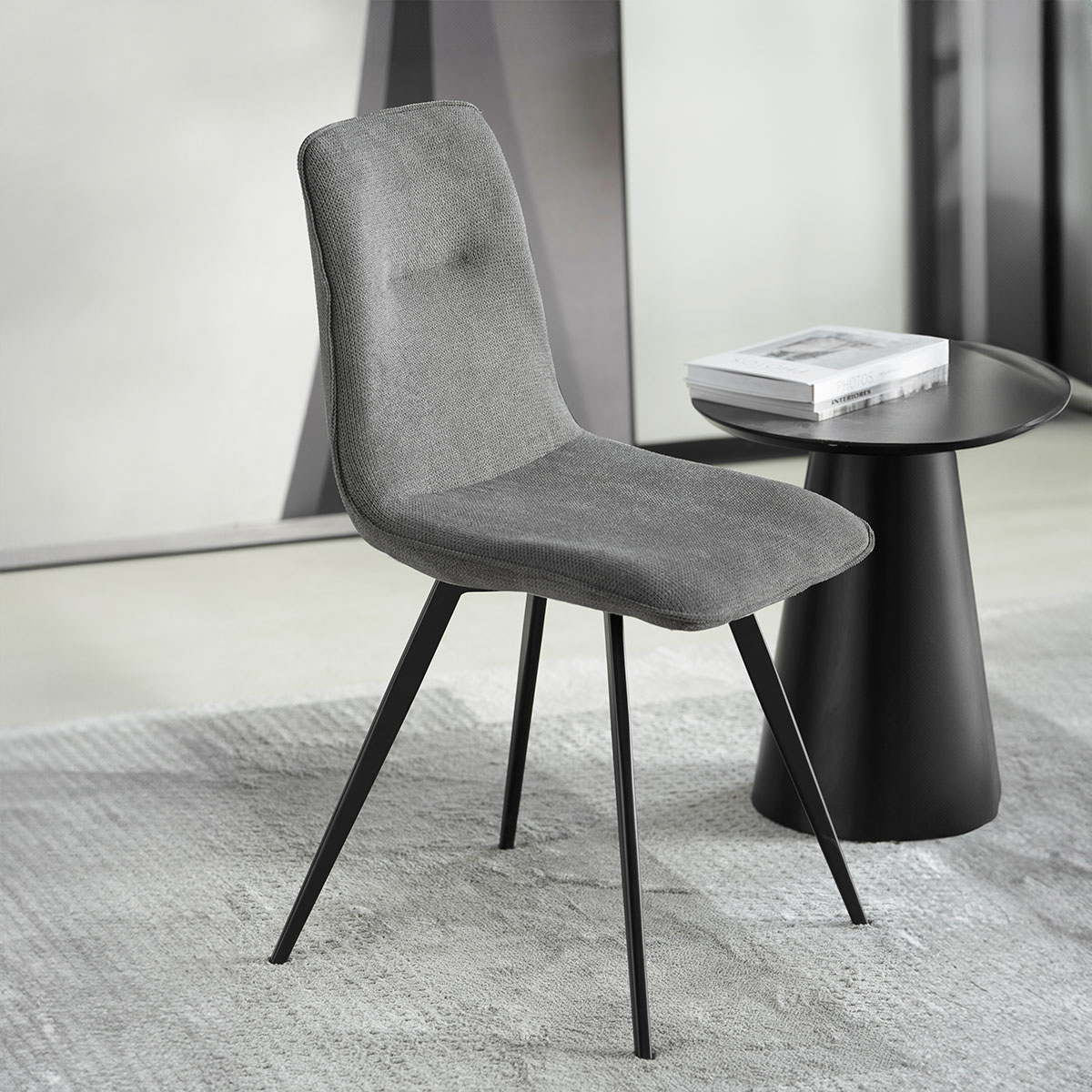 Καρέκλα Τραπεζαρίας (53x46x88) Spitishop Apyka Grey