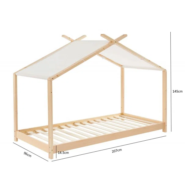 Παιδικό Κρεβάτι Montessori (90x200) Spitishop Fanny Natural