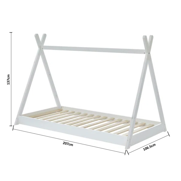 Παιδικό Κρεβάτι Montessori (90x200) Spitishop Roby White