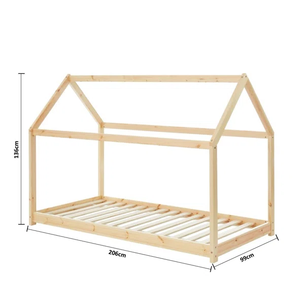 Παιδικό Κρεβάτι Montessori (90x200) Spitishop Willy Natural