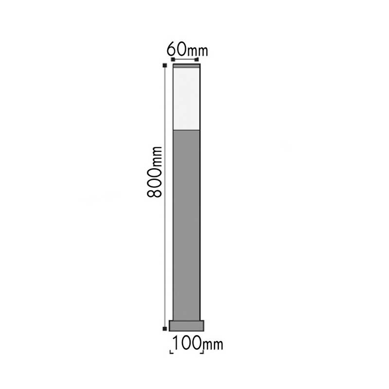 Φωτιστικό Κολώνα Εξωτερικού Χώρου Aca Bt1003Bh080 Silver Φωτιστικά - Κήπου Μοντέρνα Spitishop
