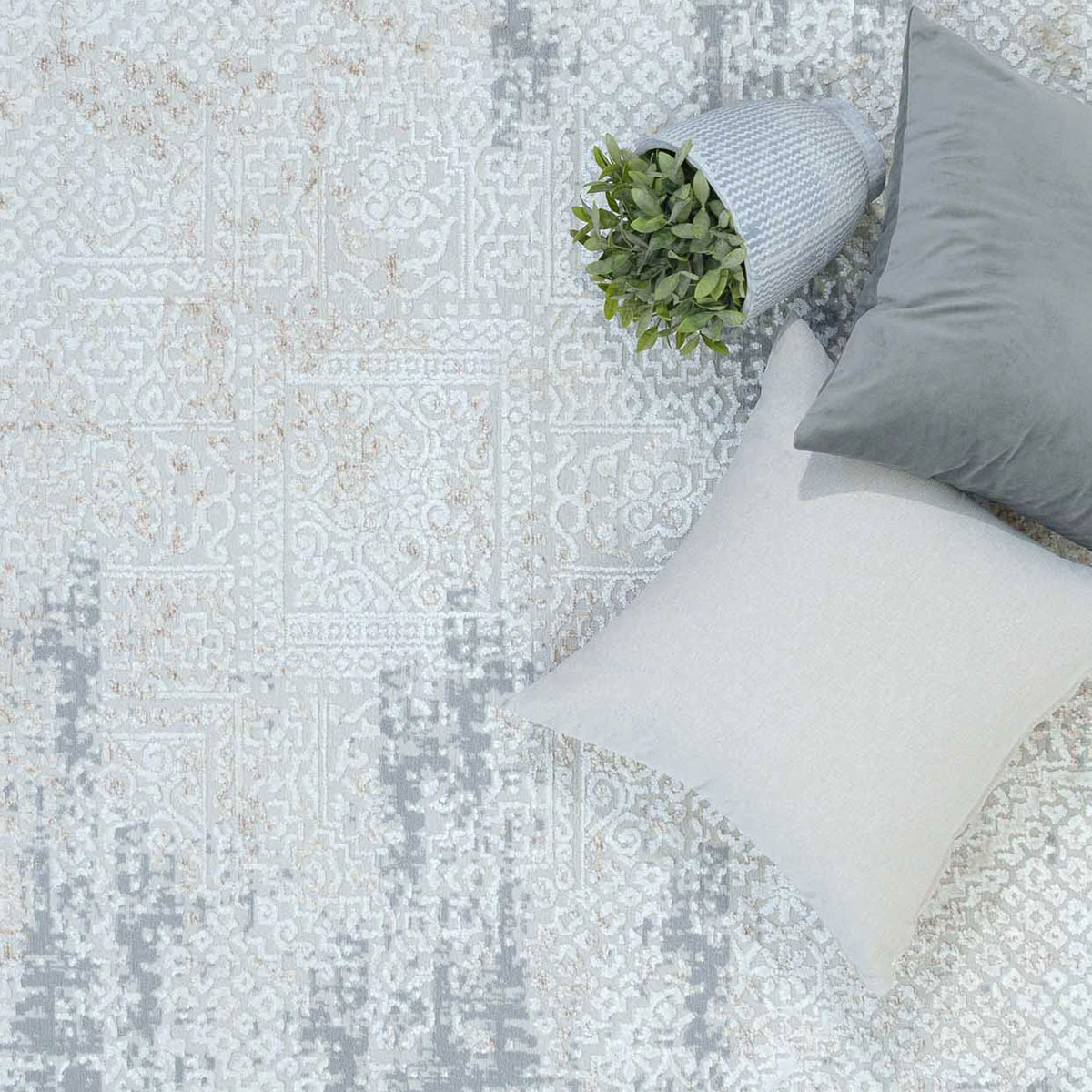 Χαλί (160X230) Ezzo Firenze D387Ah9 Grey Χαλιά Σαλονιού Χειμερινά Spitishop
