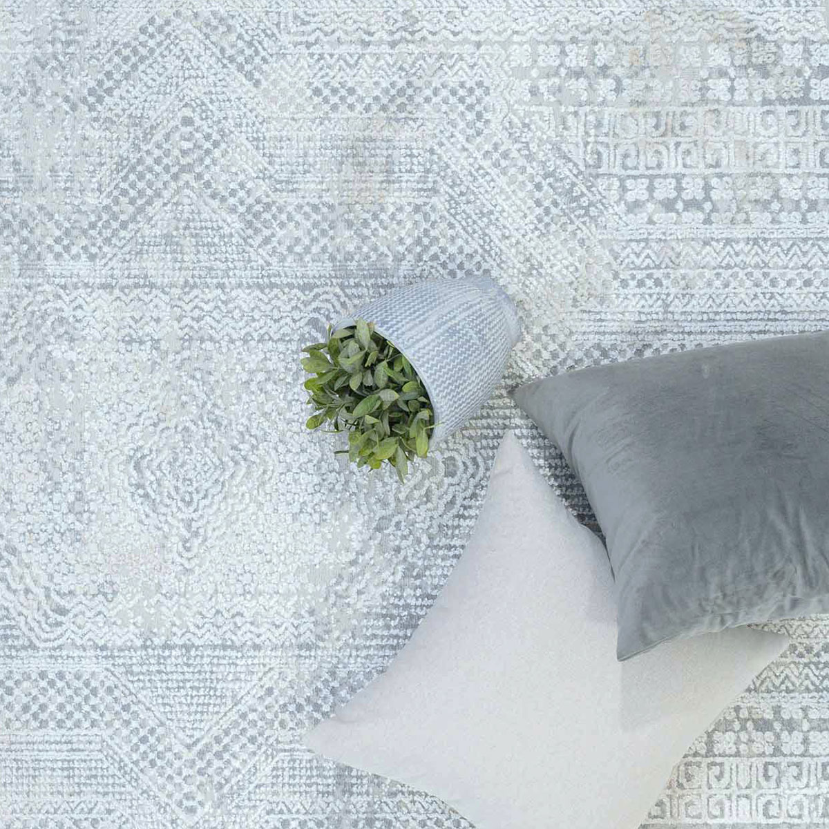 Χαλί (160X230) Ezzo Firenze E078Ah9 Grey Χαλιά Σαλονιού Χειμερινά Spitishop