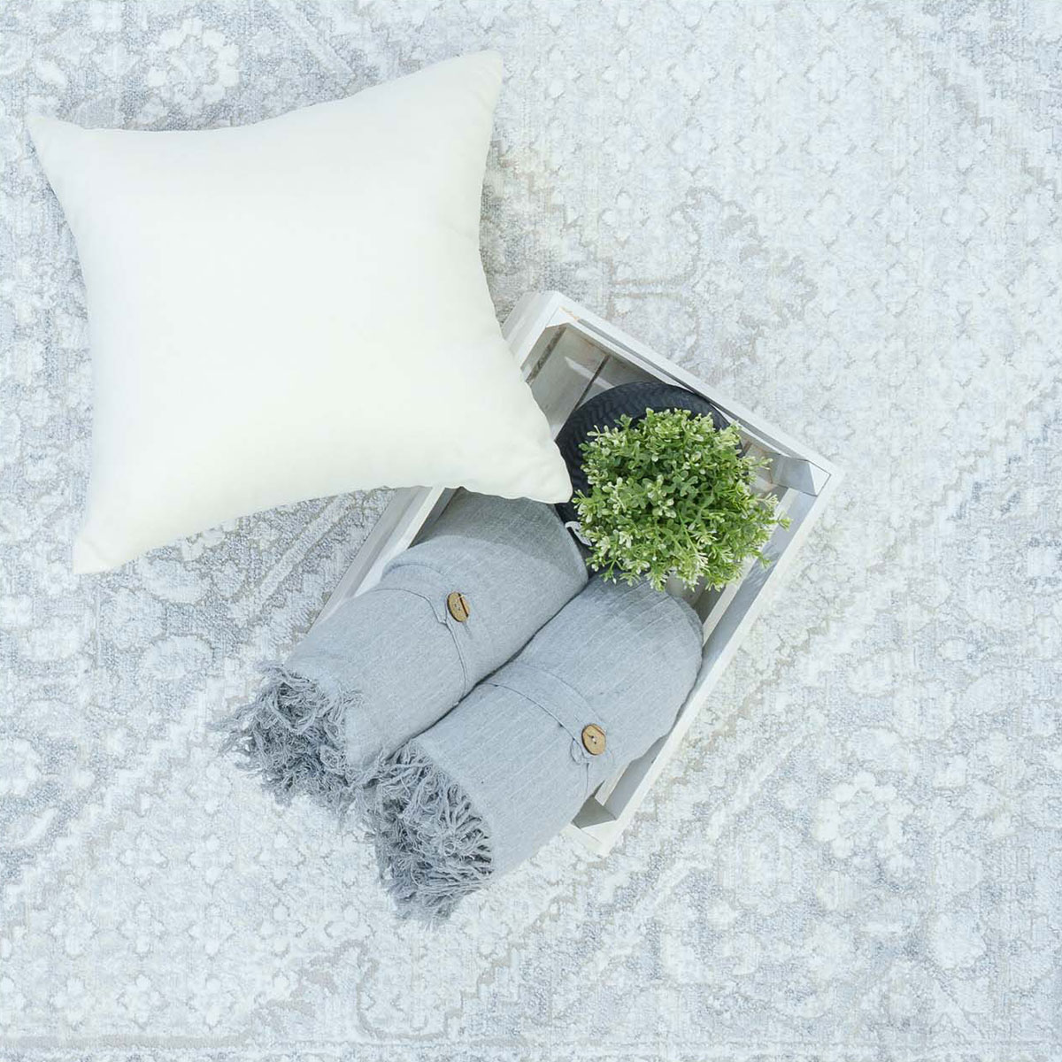 Χαλί (160X230) Ezzo Veneto D309A2A Light Grey Χαλιά Σαλονιού Χειμερινά Κλασικά Spitishop