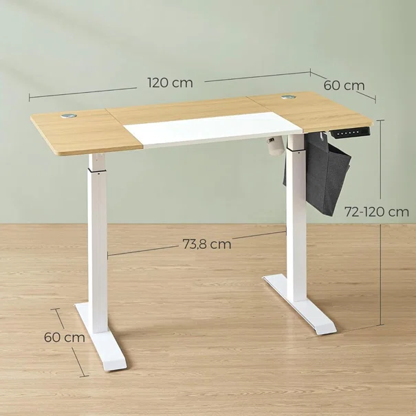 Ηλεκτρικό Γραφείο (120x60x72/120) Με Ρυθμιζόμενο Ύψος Songmics LSD015YD01