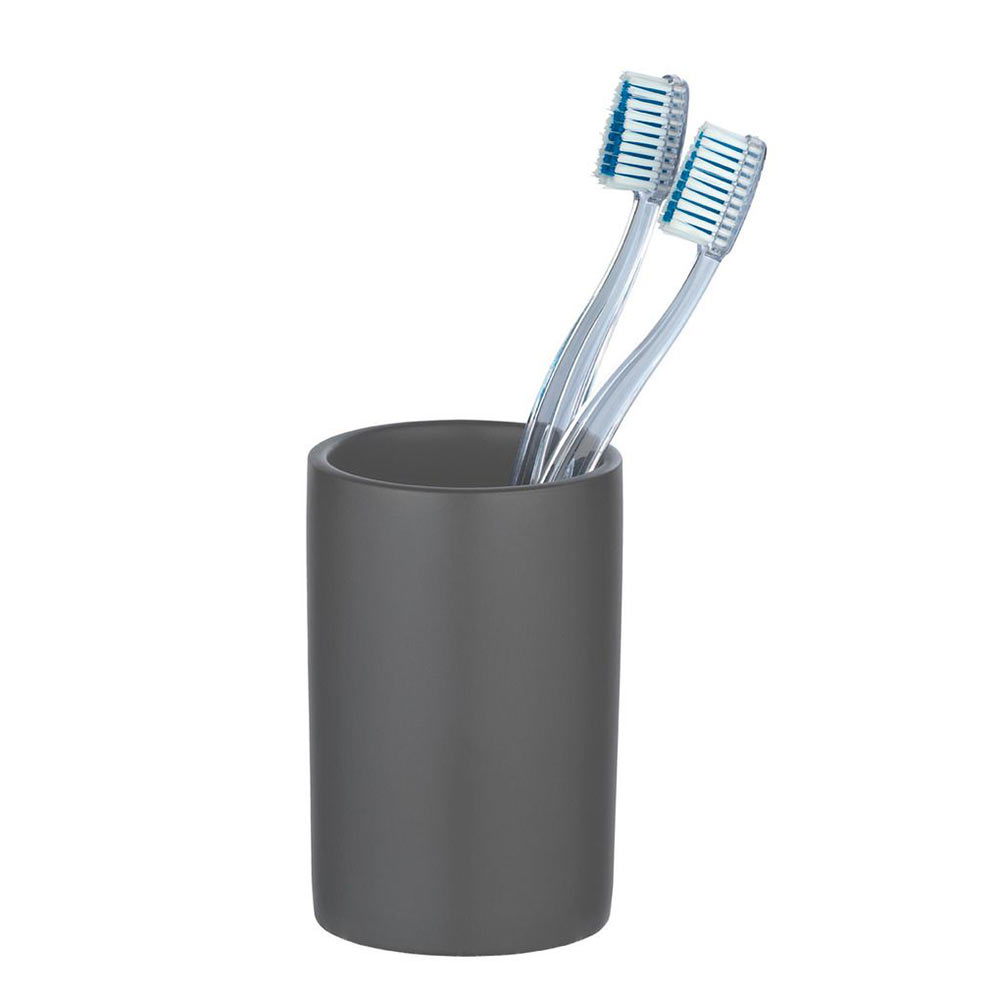 Ποτηροθήκη Μπάνιου (Φ7x11) Wenko Polaris Matt Grey 24016100