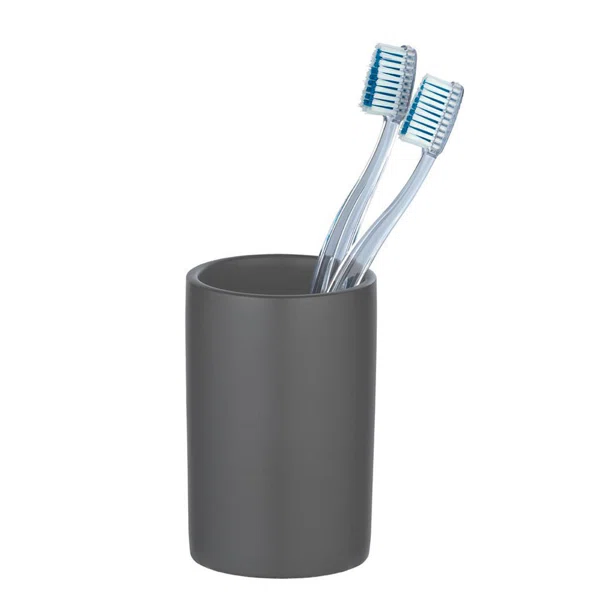 Ποτηροθήκη Μπάνιου (Φ7x11) Wenko Polaris Matt Grey 24016100
