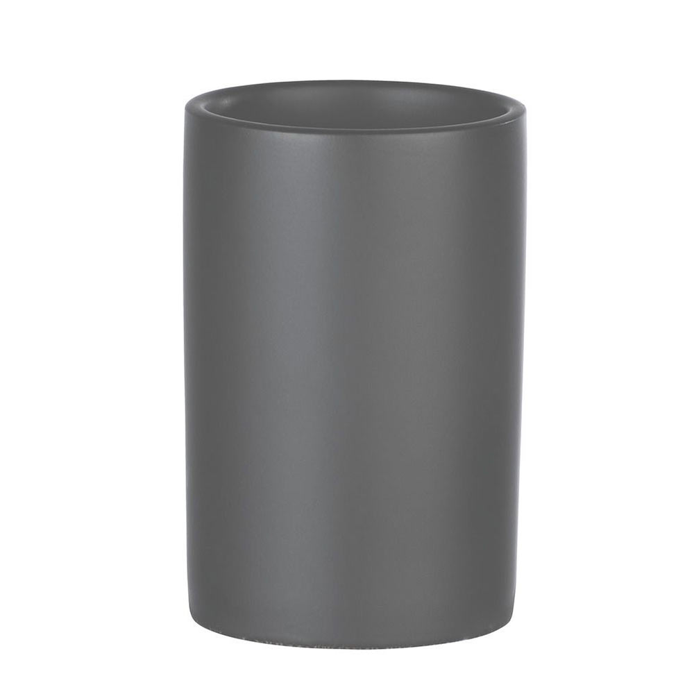 Ποτηροθήκη Μπάνιου (Φ7x11) Wenko Polaris Matt Grey 24016100
