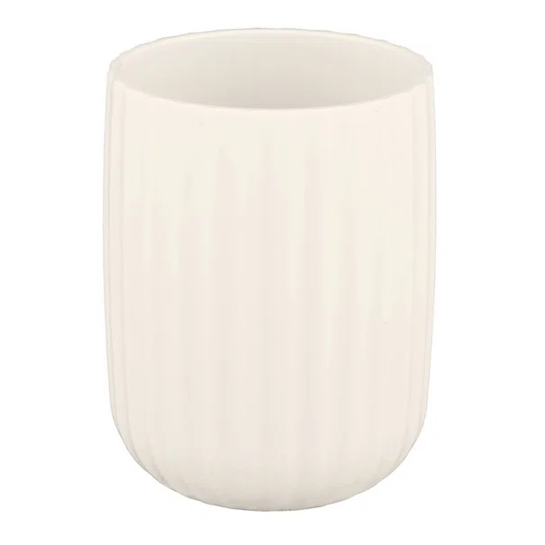 Ποτηροθήκη Μπάνιου (Φ7.5x10) Wenko Agropoli Cream White 25188100