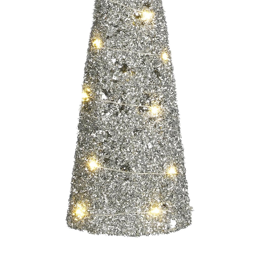 Χριστουγεννιάτικο Δεντράκι με Led (Φ14) Edelman Cone Silver 1162500 Χριστουγεννιάτικα Διακοσμητικά Φως Spitishop