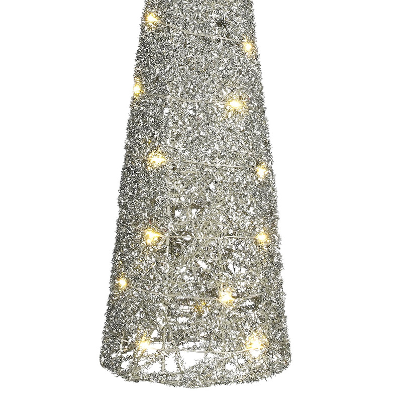 Χριστουγεννιάτικο Δεντράκι με Led (Φ16) Edelman Cone Silver 1162502 Χριστουγεννιάτικα Διακοσμητικά Φως Spitishop