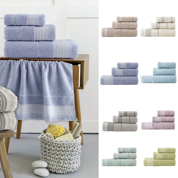 Πετσέτες Μπάνιου (Σετ 3τμχ) Nima Plush 480gsm