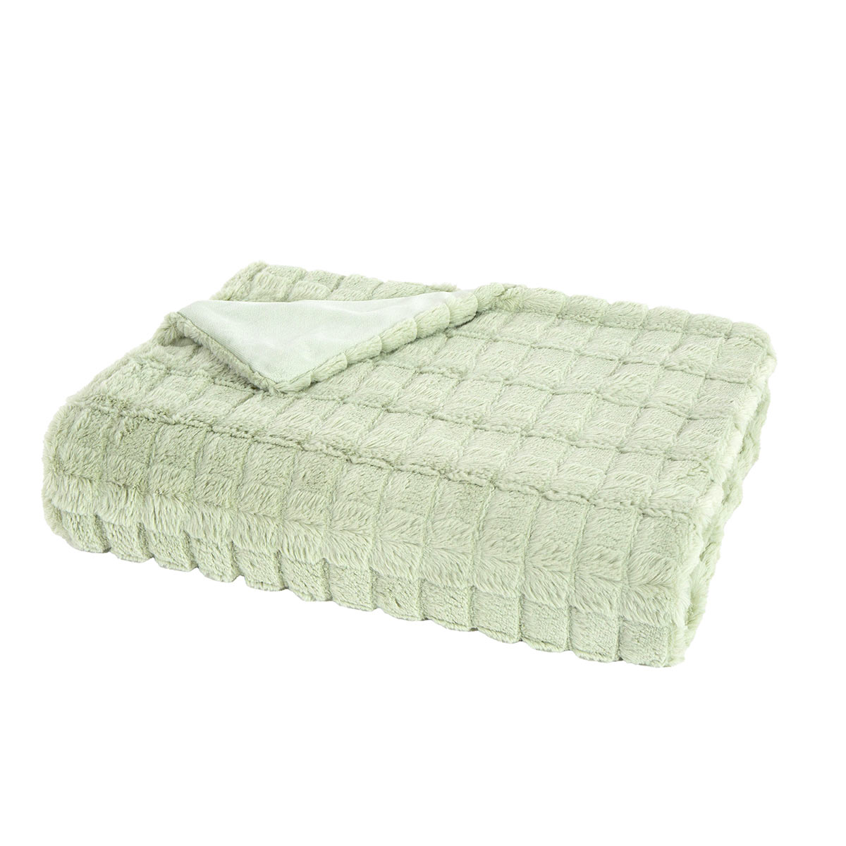 Γούνινη Κουβέρτα Καναπέ (130X170) Nima Weave Mint Λευκά Είδη Σαλονιού Κουβέρτες Spitishop