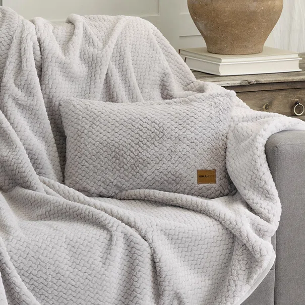 Διακοσμητικό Μαξιλάρι Fleece (30x50) Nima Snuggle Light Grey