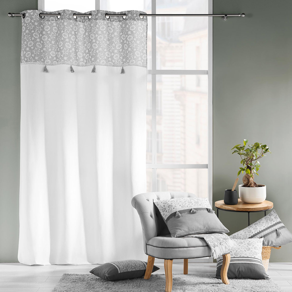 Διακοσμητικό Μαξιλάρι (45X45) L-C Flavie 1612459 Λευκά Είδη Σαλονιού Μαξιλάρια Διακοσμητικά Τετράγωνα Spitishop