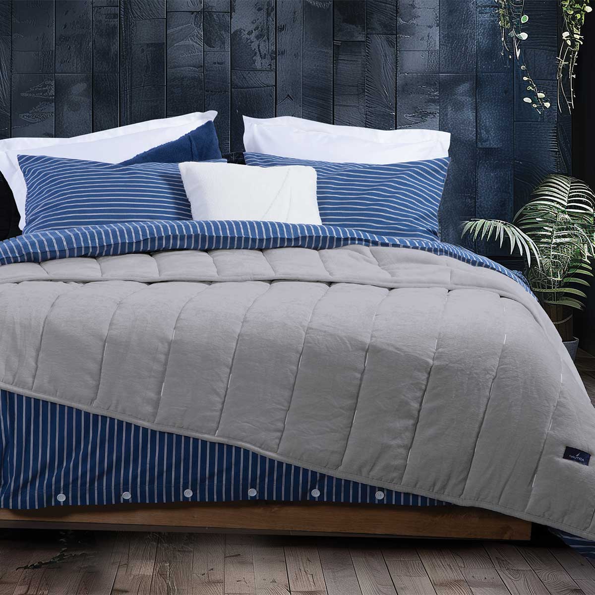 Λεπτό Πάπλωμα Υπέρδιπλο (220x240) Nautica By Nef-Nef Homeware Nau Coast Grey