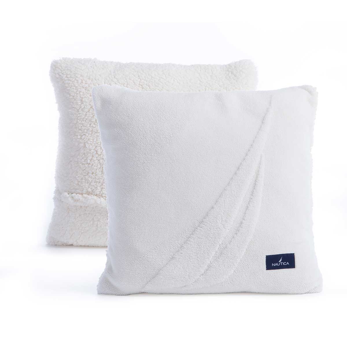 Διακοσμητικό Μαξιλάρι Fleece 2 Όψεων (45X45) Nautica By Nef-Nef Homeware Nau Coast Ecru Λευκά Είδη Κρεβατοκάμαρας Διακοσμητικά Μαξιλάρια Spitishop