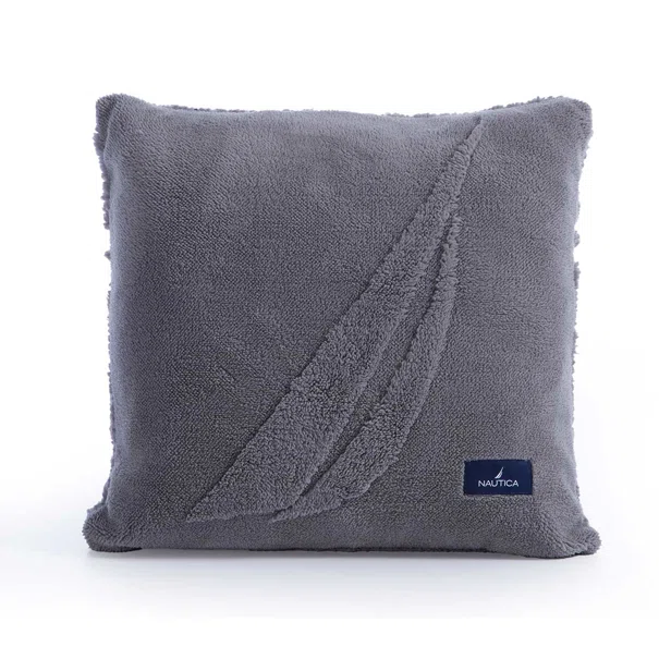 Διακοσμητικό Μαξιλάρι Fleece 2 Όψεων (45x45) Nautica By Nef-Nef Homeware Nau Coast Grey