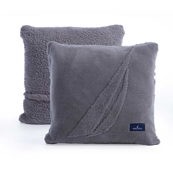 Διακοσμητικό Μαξιλάρι Fleece 2 Όψεων (45x45) Nautica By Nef-Nef Homeware Nau Coast Grey