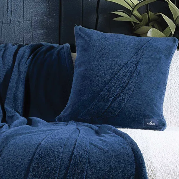 Διακοσμητικό Μαξιλάρι Fleece 2 Όψεων (45x45) Nautica By Nef-Nef Homeware Nau Coast True Navy