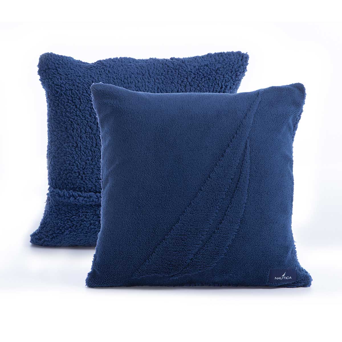 Διακοσμητικό Μαξιλάρι Fleece 2 Όψεων (45X45) Nautica By Nef-Nef Homeware Nau Coast True Navy Λευκά Είδη Κρεβατοκάμαρας Διακοσμητικά Μαξιλάρια 