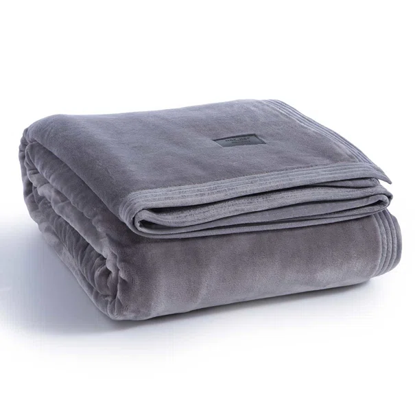 Κουβέρτα Βελουτέ Υπέρδιπλη (230x240) Nef-Nef Homeware Velosso Grey