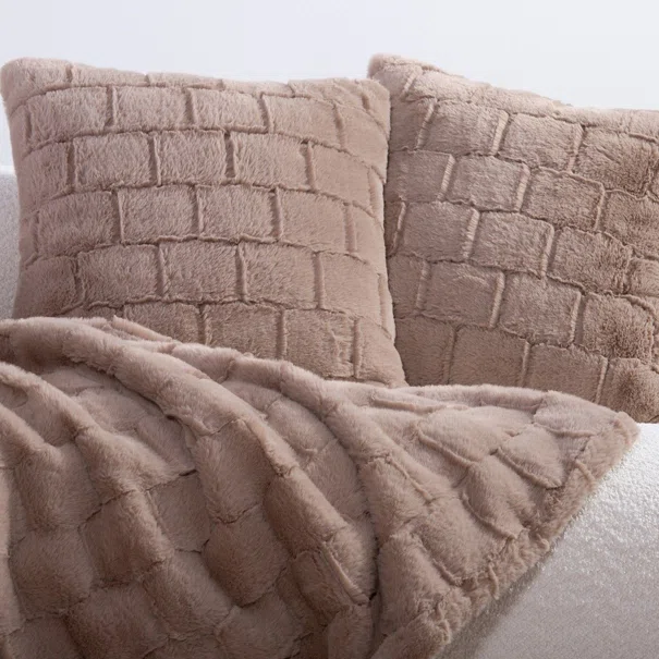 Γούνινη Κουβέρτα Καναπέ (140x190) Nef-Nef Homeware Elements Barlow Beige