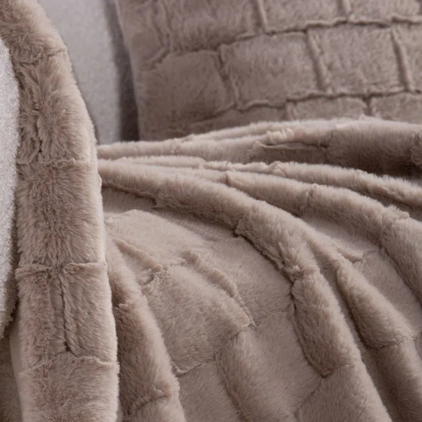 Γούνινη Κουβέρτα Καναπέ (140x190) Nef-Nef Homeware Elements Barlow Beige