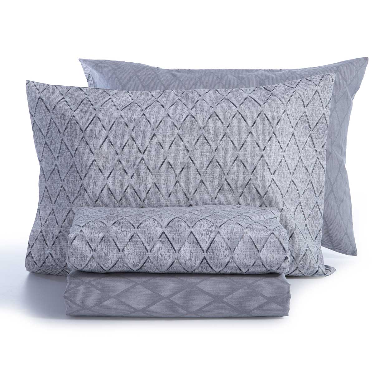 Φανελένια Σεντόνια Μονά (Σετ) Nef-Nef Homeware Flannel Torredo Grey Λευκά Είδη Κρεβατοκάμαρας Σετ Spitishop