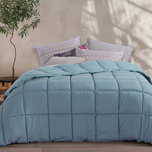 Πάπλωμα Υπέρδιπλο (240x220) 2 Όψεων Nef-Nef Homeware Colorfull Smoke Blue