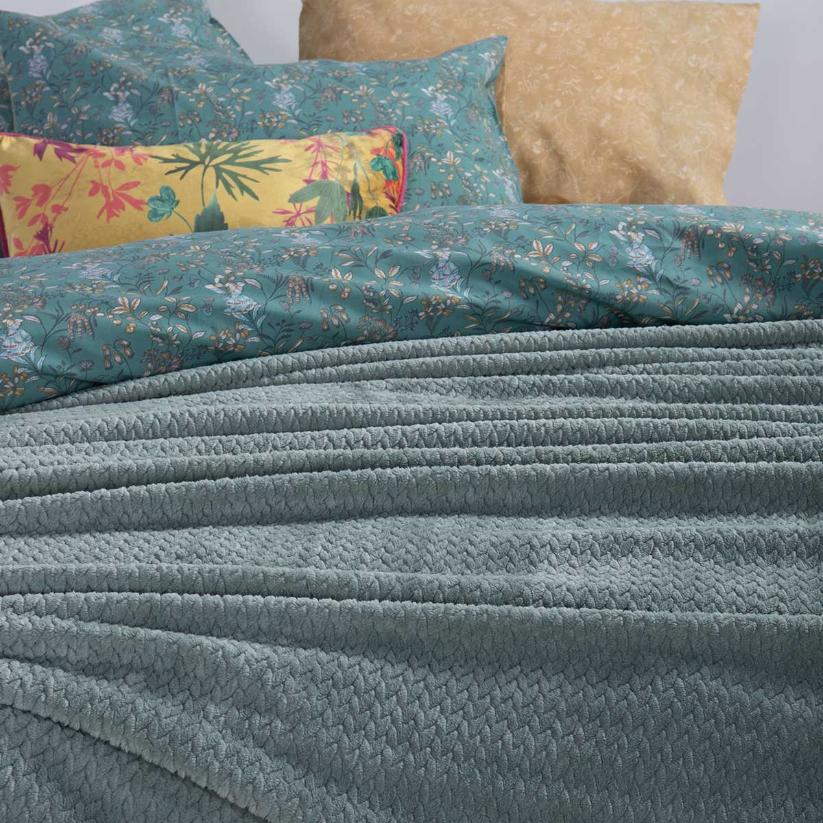 Κουβέρτα Fleece Μονή (160X220) Nef-Nef Homeware Worth Green Λευκά Είδη Κρεβατοκάμαρας Κουβέρτες Μονές Spitishop