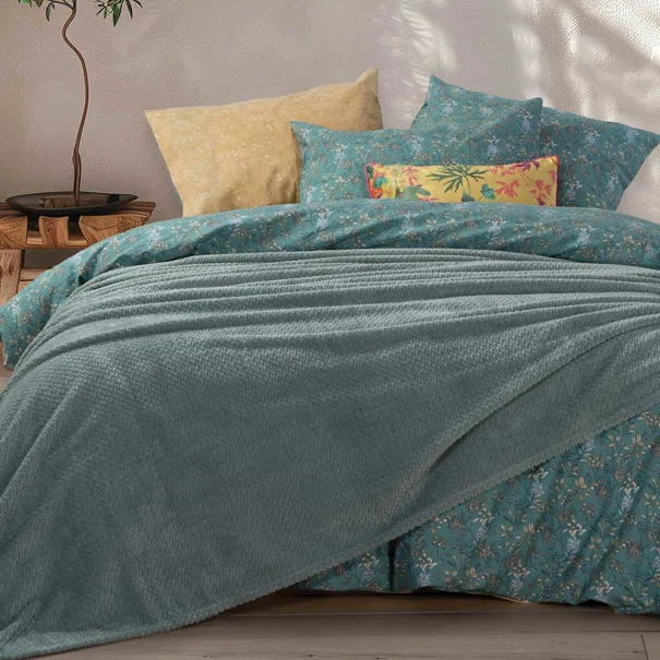 Κουβέρτα Fleece Υπέρδιπλη (220x240) Nef-Nef Homeware Worth Green