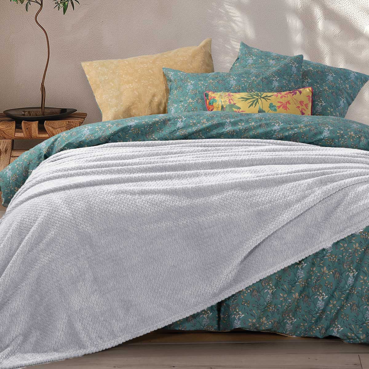 Κουβέρτα Fleece Υπέρδιπλη (220x240) Nef-Nef Homeware Worth Grey