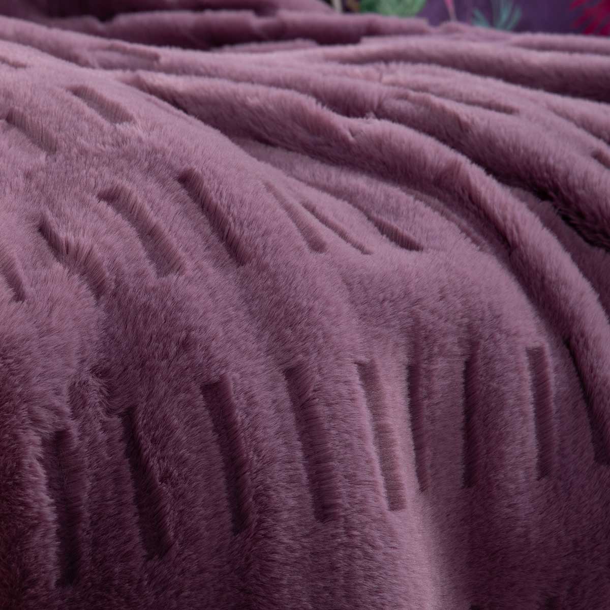 Γούνινη Κουβέρτα Καναπέ (130x180) Nef-Nef Homeware Vivo Orchid