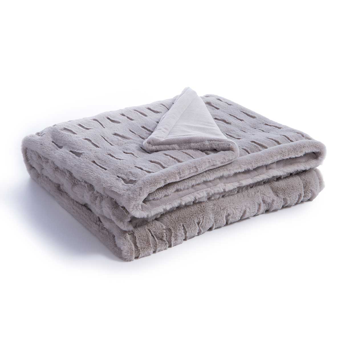 Γούνινη Κουβέρτα Καναπέ (130X180) Nef-Nef Homeware Vivo Greige Λευκά Είδη Σαλονιού Κουβέρτες Spitishop