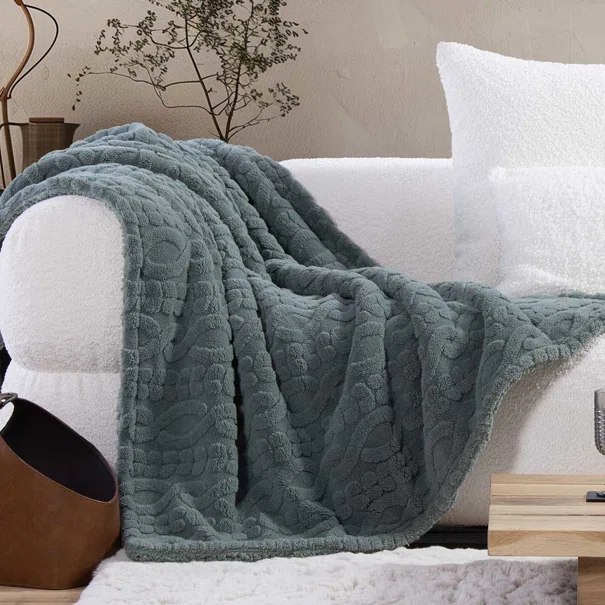 Κουβέρτα Καναπέ Fleece (130x180) Nef-Nef Homeware Germain Green