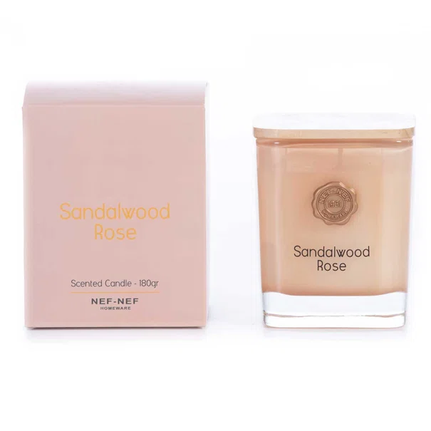 Κερί Αρωματικό 180gr Nef-Nef Homeware Sandalwood Rose