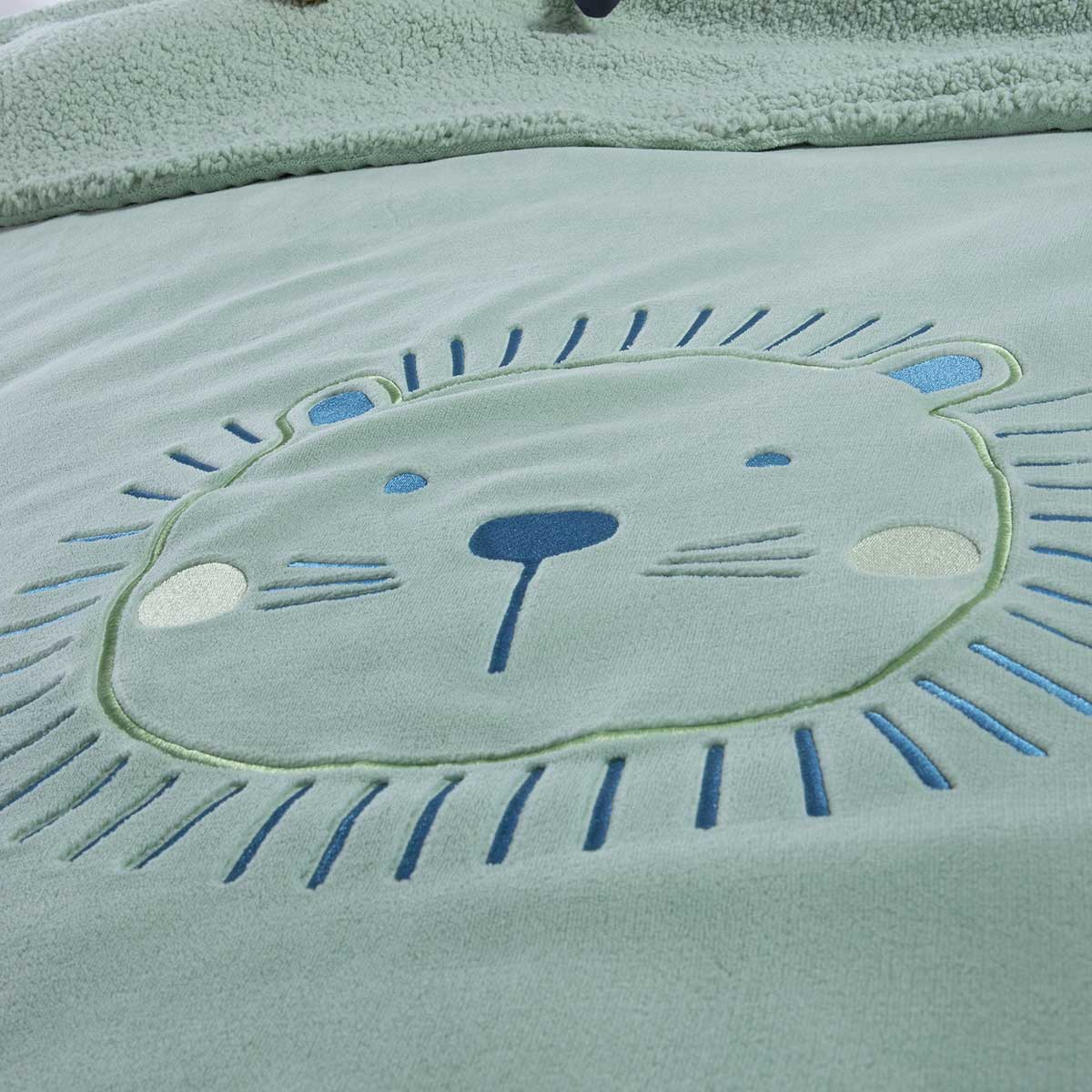 Κουβέρτα Fleece Κούνιας με Γουνάκι (130X180) Nef-Nef Homeware Junior Jungle Combo Βρεφικά Προίκα Μωρού Κουβέρτες Βρεφικές Spitishop