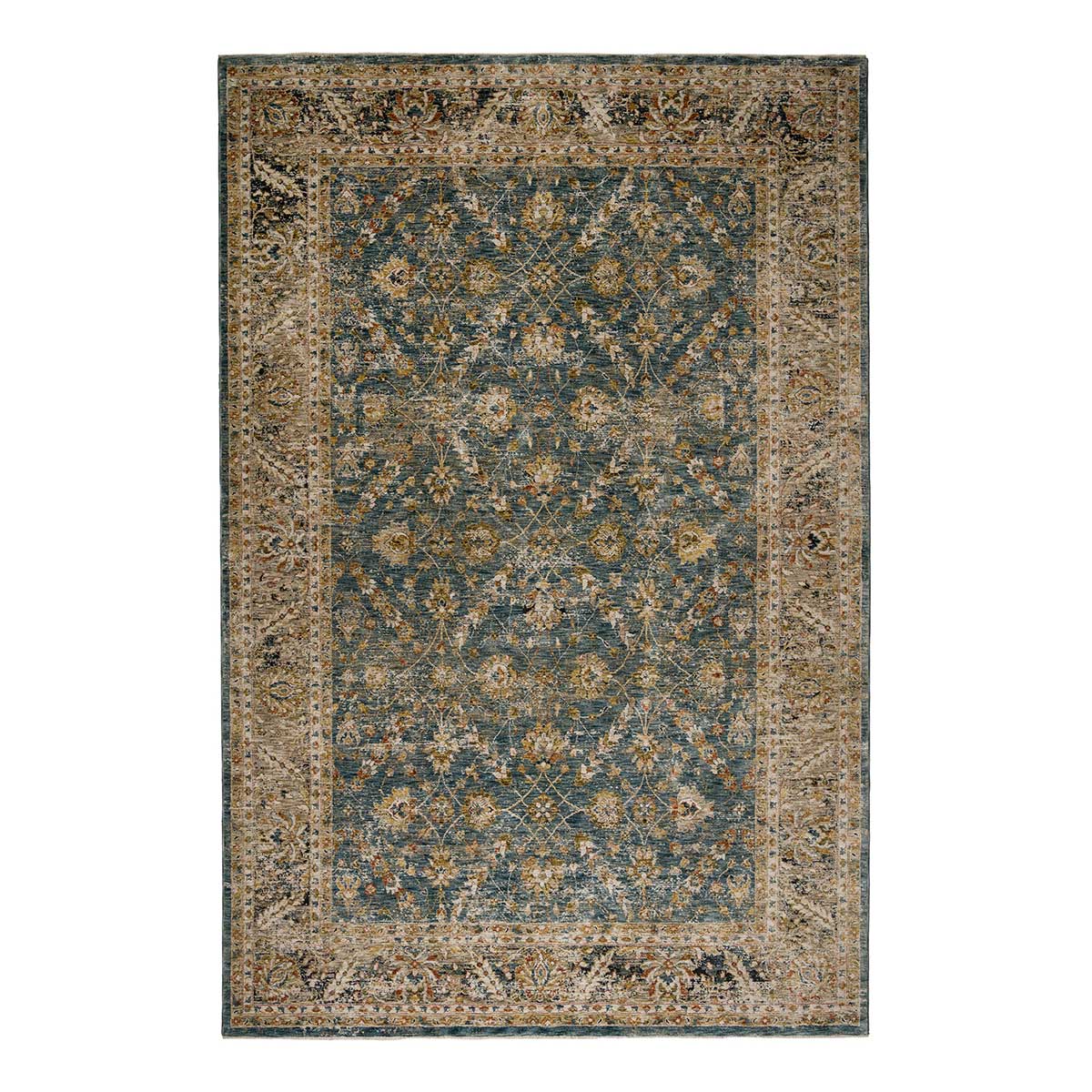 Χαλί (200X240) Βιοκαρπέτ Naf Vittoria 154B Blue Χαλιά Σαλονιού Χειμερινά Κλασικά Spitishop