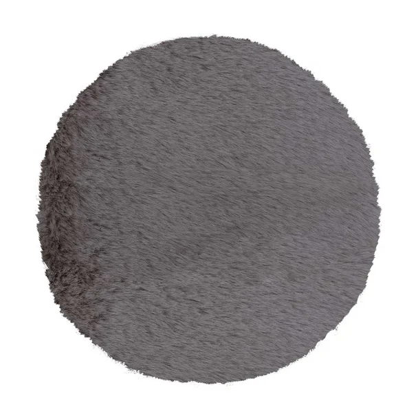 Στρογγυλό Χαλί Γούνινο (Φ160) Βιοκαρπέτ Krolik R04 D Grey
