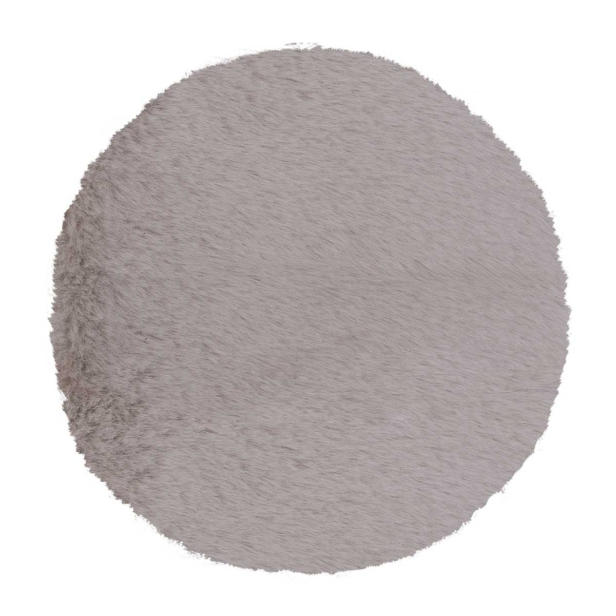 Στρογγυλό Χαλί Γούνινο (Φ160) Βιοκαρπέτ Krolik R05 L Grey Χαλιά Σαλονιού Χειμερινά Στρογγυλά Spitishop