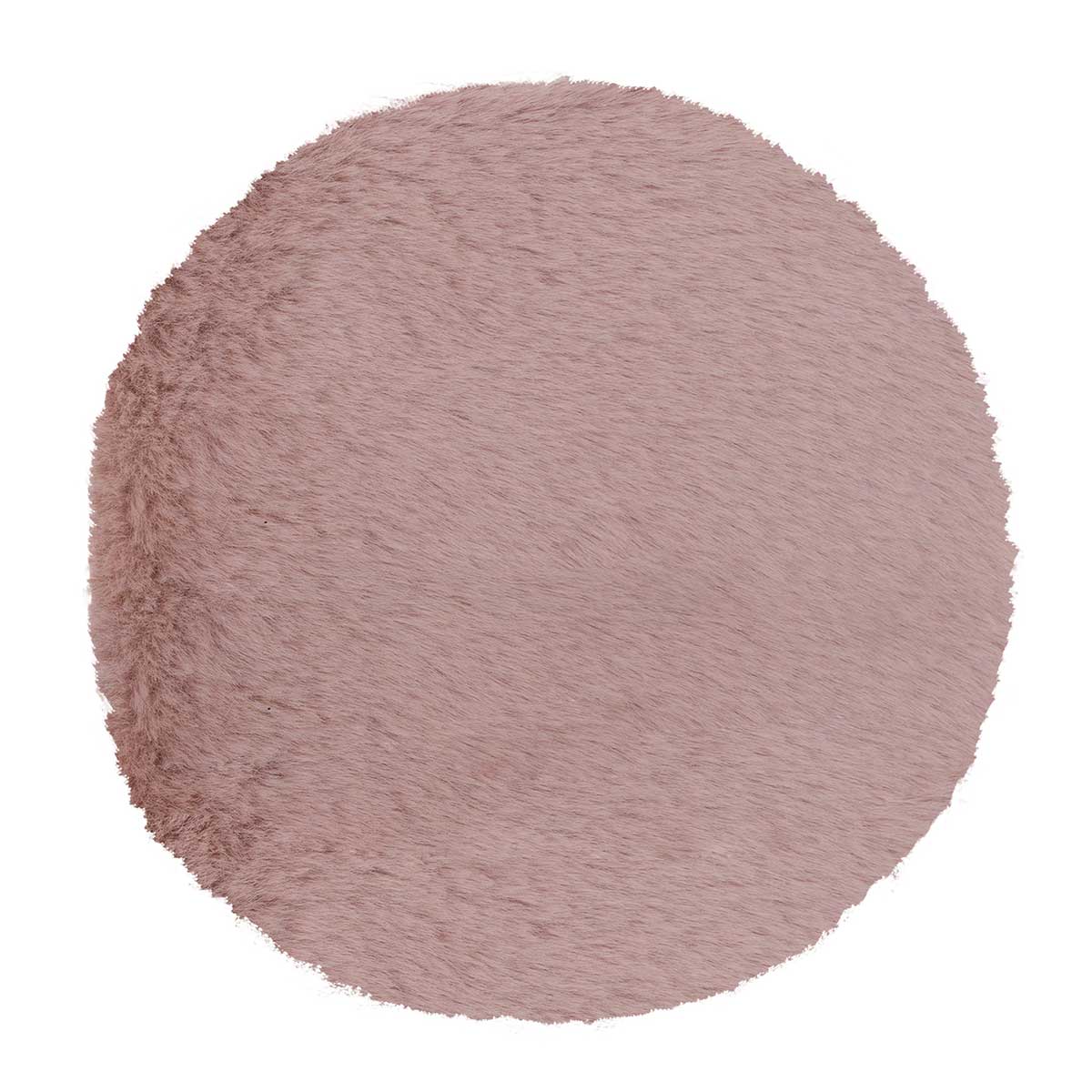 Στρογγυλό Χαλί Γούνινο (Φ160) Βιοκαρπέτ Krolik R07 Pink