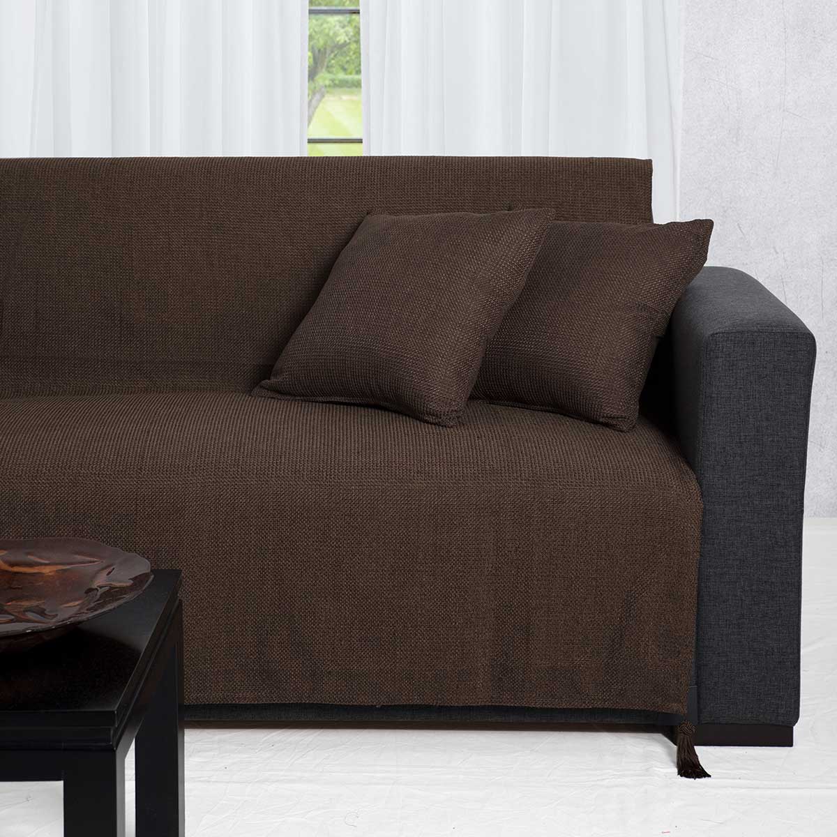 Ριχτάρι Πολυθρόνας (180x180) Silk Fashion 9925 Καφέ