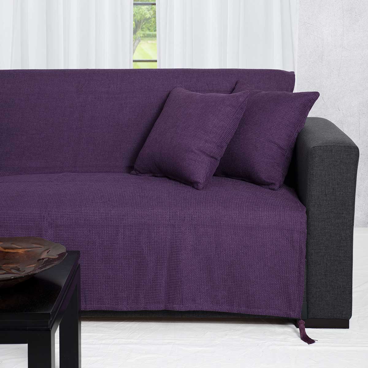 Ριχτάρι Καναπέ Τριθέσιου (180x300) Silk Fashion 9925 Μωβ