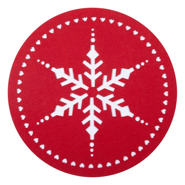 Χριστουγεννιάτικα Σουπλά (Σετ 2τμχ) Nef-Nef Homeware Snow Flake Red