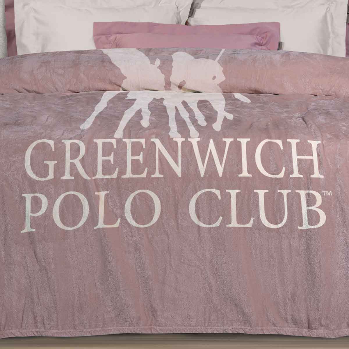 Κουβέρτα Fleece Μονή (160X240) Greenwich Polo Club Essential 3491 Λευκά Είδη Κρεβατοκάμαρας Κουβέρτες Μονές Spitishop