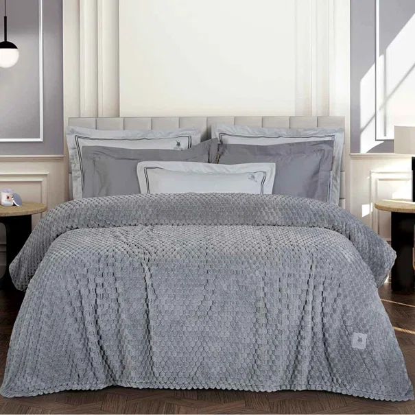 Κουβέρτα Fleece Υπέρδιπλη (220x240) Greenwich Polo Club Essential 3476 Grey